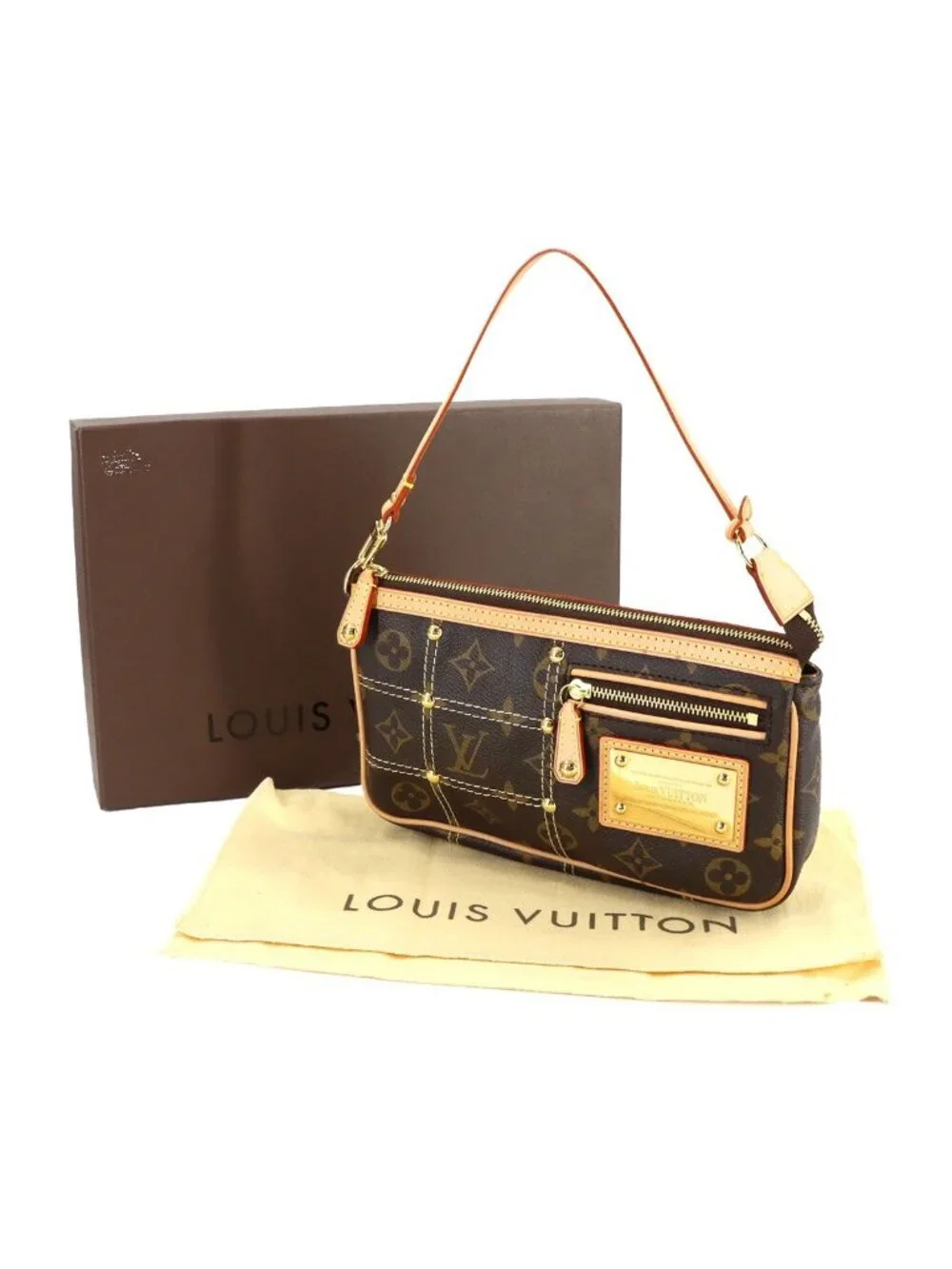 Louis Vuitton Monogram Rivet Pochette Soir Pouch